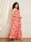 Halter Neck Floral Cotton Maxi Dress For Women