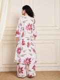 Ensemble Kurta et Palazzo en coton jaune moutarde pour femme