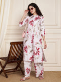 Ensemble Kurta et Palazzo en coton jaune moutarde pour femme
