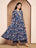 Heritage Royal Blue Angrakha Wrap Kurta with Palazzo Set For Women