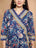 Heritage Royal Blue Angrakha Wrap Kurta with Palazzo Set For Women