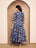 Heritage Royal Blue Angrakha Wrap Kurta with Palazzo Set For Women