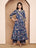 Heritage Royal Blue Angrakha Wrap Kurta with Palazzo Set For Women