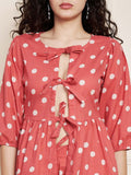 Lässiges Kurti aus Baumwolle mit Doodle-Print für Damen