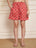 Front Tie-Up Polka Peplum Top and Shorts Cotton Co-Ord Set For Women