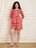 Front Tie-Up Polka Peplum Top and Shorts Cotton Co-Ord Set For Women