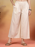 Minimalist Cotton Flex Palazzo Bottom For Women