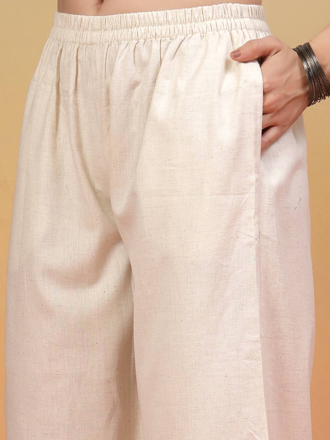 Minimalist Cotton Flex Palazzo Bottom For Women