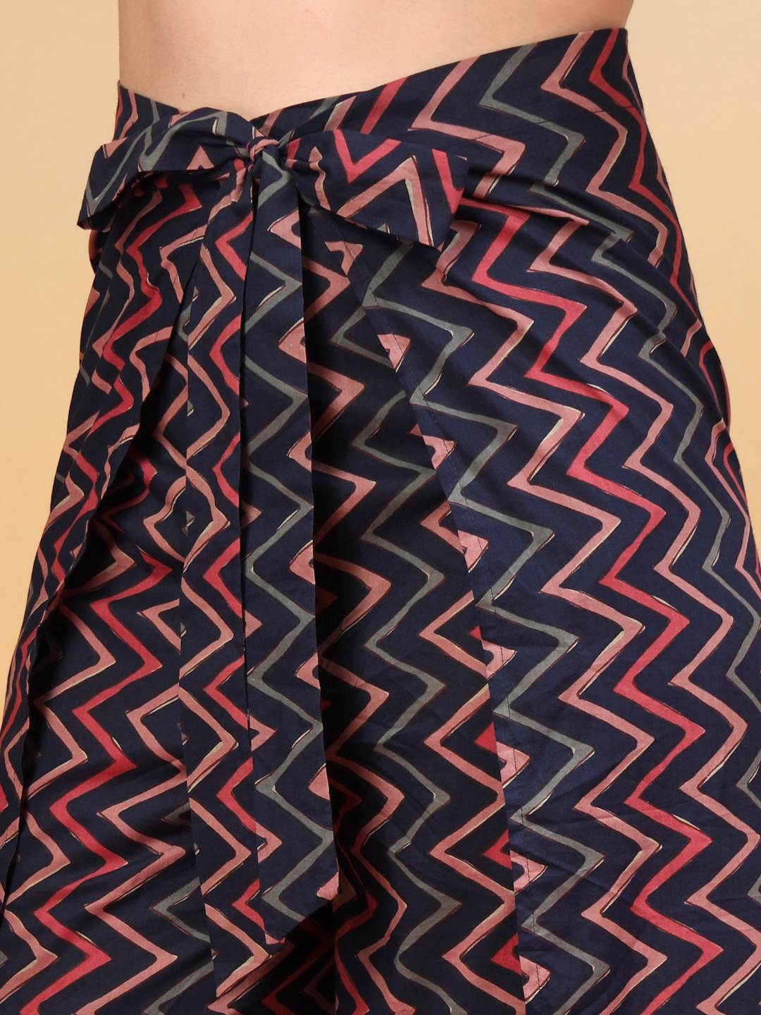 Cotton Zigzag Wrap-Around Co-Ord Set