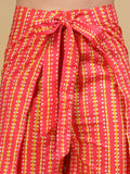 Cotton Wrap Around Co-Ord Set With Stripe Print For Women by COTLAND - view 5