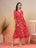 Heritage Cotton Floral Fit and Flare Dress For Women