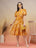 Premium Cotton Gold Printed with Lining Dress For Women