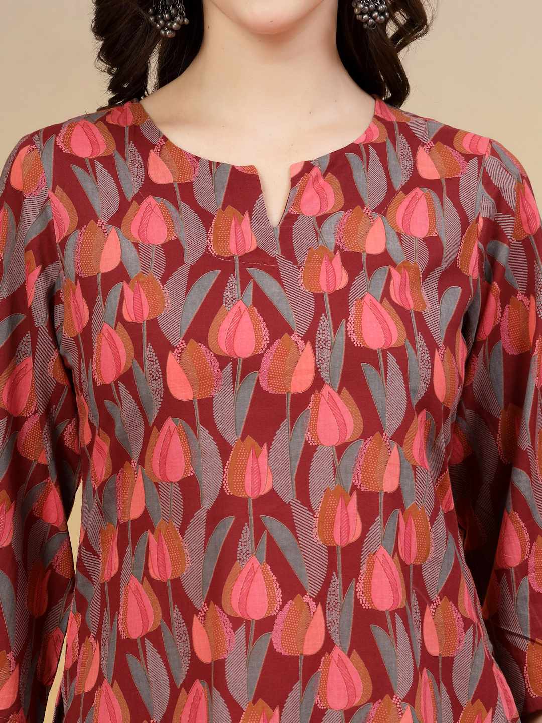 Ethnic Print Cotton Co-Ord Set For Women