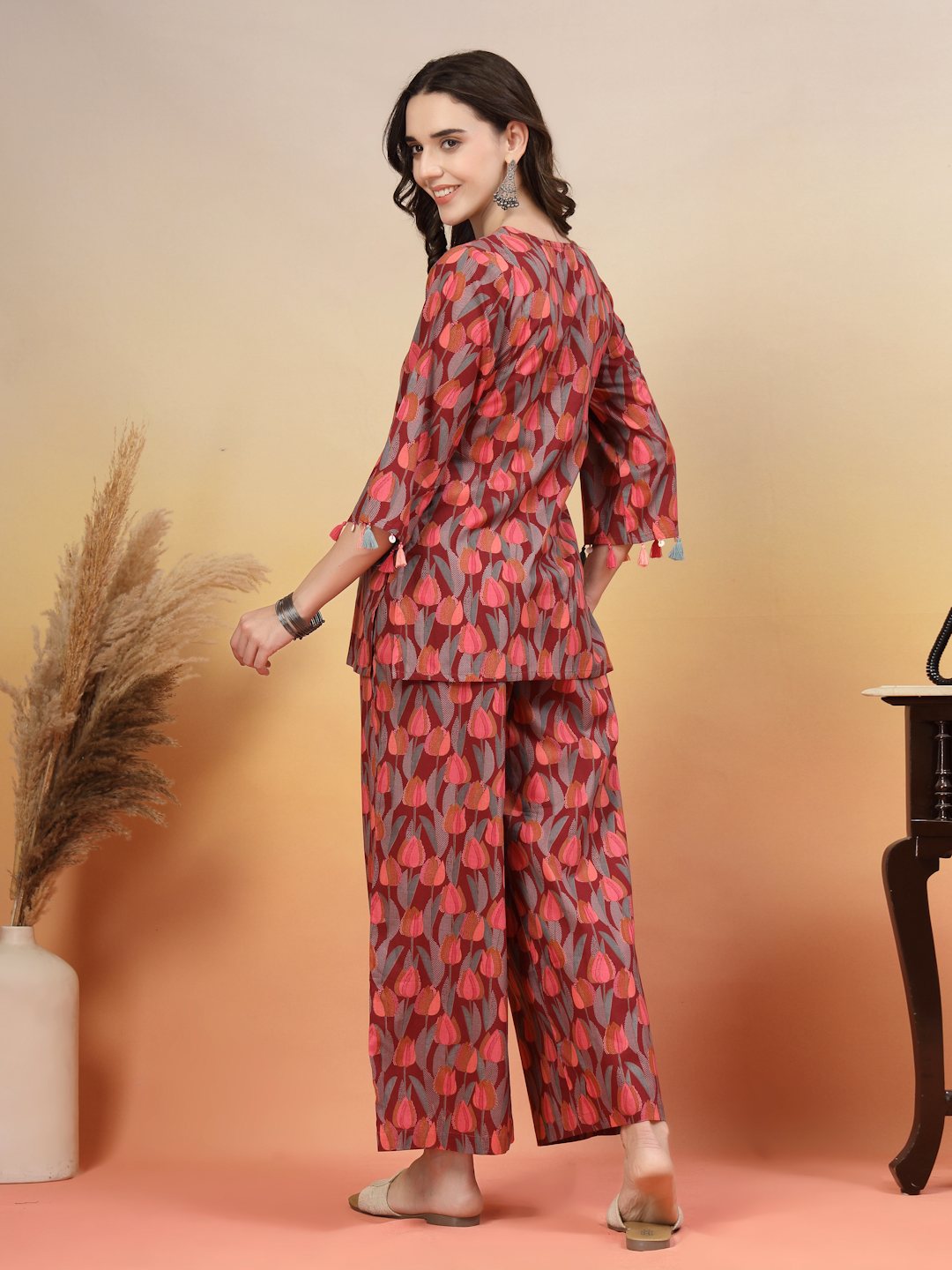 Ethnic Print Cotton Co-Ord Set For Women