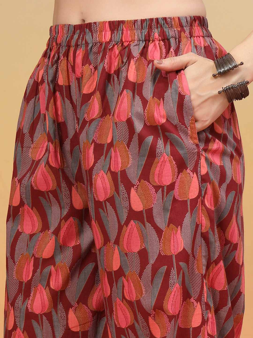 Ethnic Print Cotton Co-Ord Set For Women