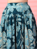 Ruffled Sleeve Cotton Co-Ord Outfit For Women