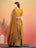 Mustard Festive Floral Printed Lehenga Choli Set with Dupatta for Women