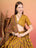 Mustard Festive Floral Printed Lehenga Choli Set with Dupatta for Women
