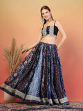 Lehenga Choli de créateur avec manches vertes pour femmes