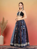 Lehenga Choli de créateur avec manches vertes pour femmes