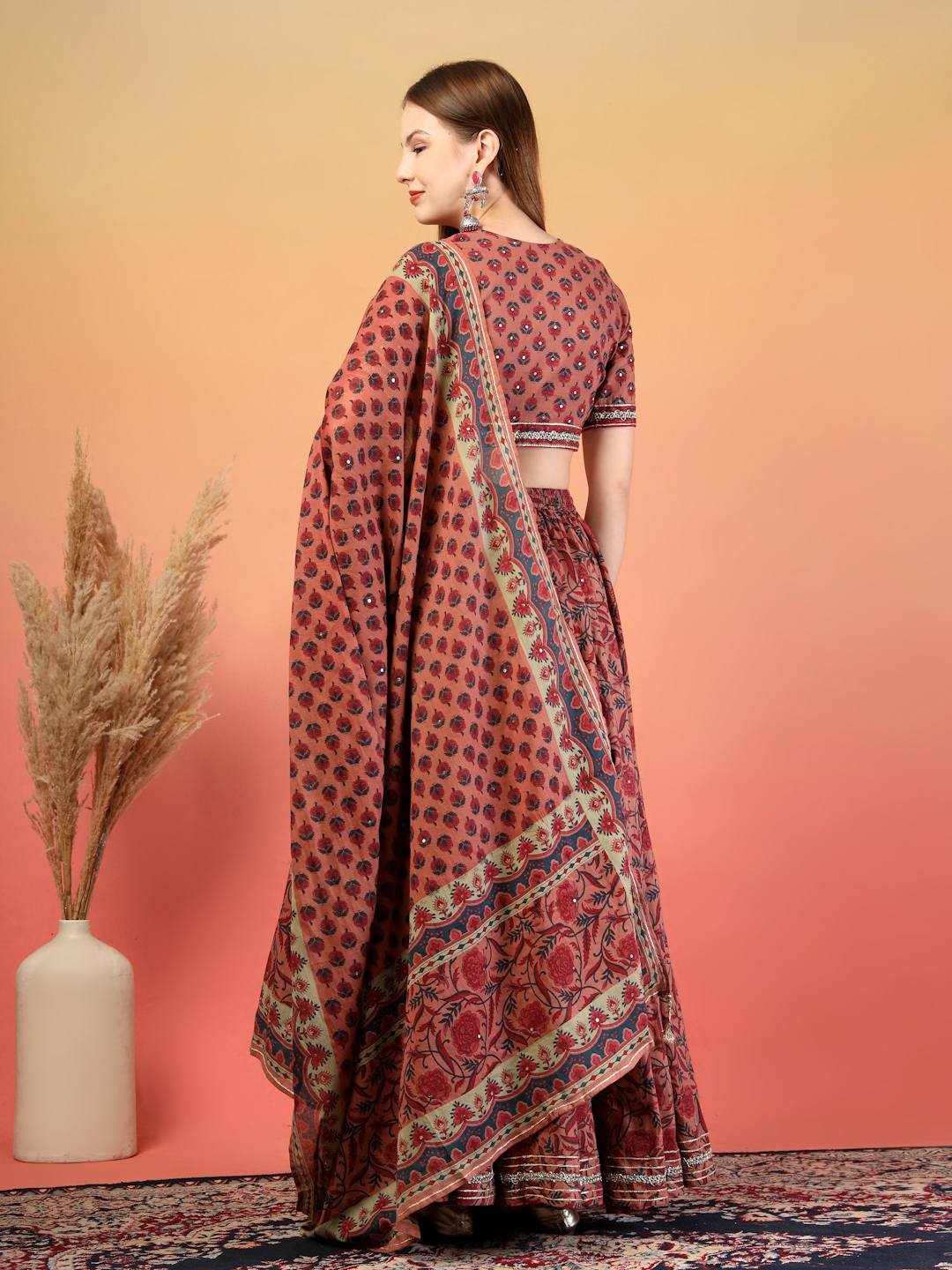 Luxury Handcrafted Lehenga Choli Set With Dupatta For Women