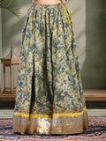 Heritage Style Gold Border Lehenga Choli Set For Women