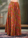 Floral Mirror Work 3-Piece Cotton Co-Ord Set For Women