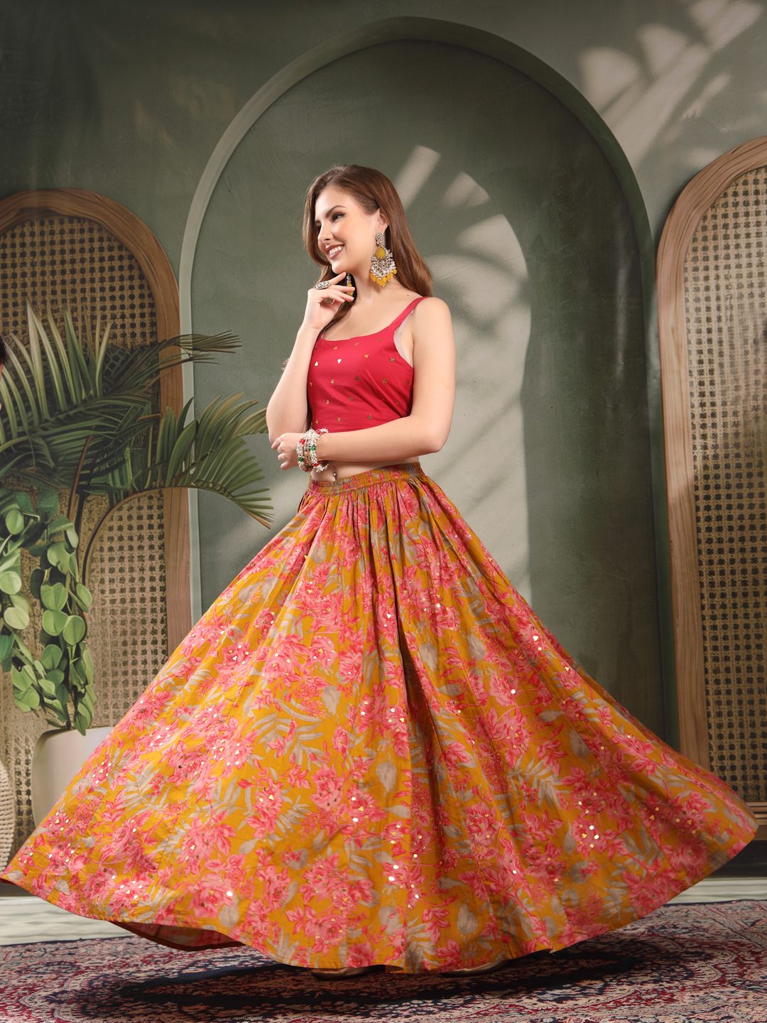 Kurti décontracté en coton imprimé Doodle pour femmes