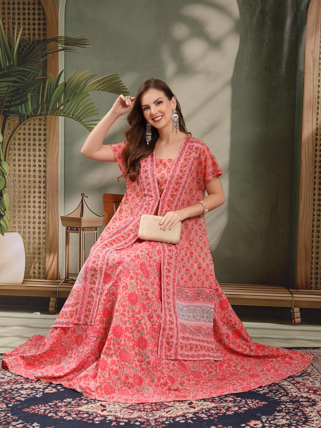 Kurti décontracté en coton imprimé Doodle pour femmes