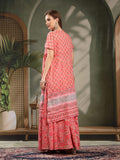 Floral Printed Mirror Highlighted 3 Piece Cotton Co-Ord Set For Women