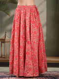 Floral Printed Mirror Highlighted 3 Piece Cotton Co-Ord Set For Women