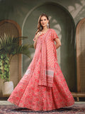 Floral Printed Mirror Highlighted 3 Piece Cotton Co-Ord Set For Women