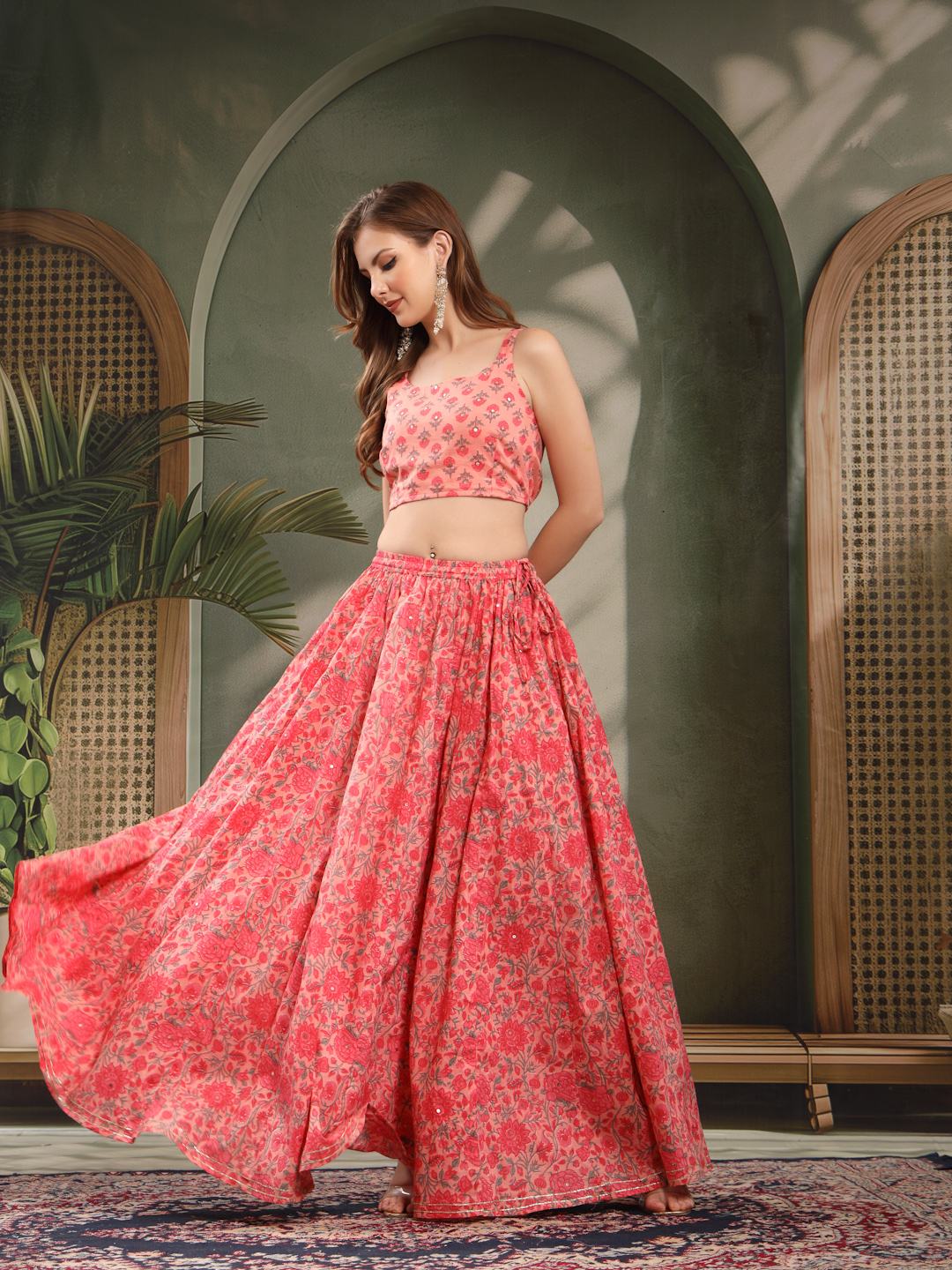 Kurti décontracté en coton imprimé Doodle pour femmes