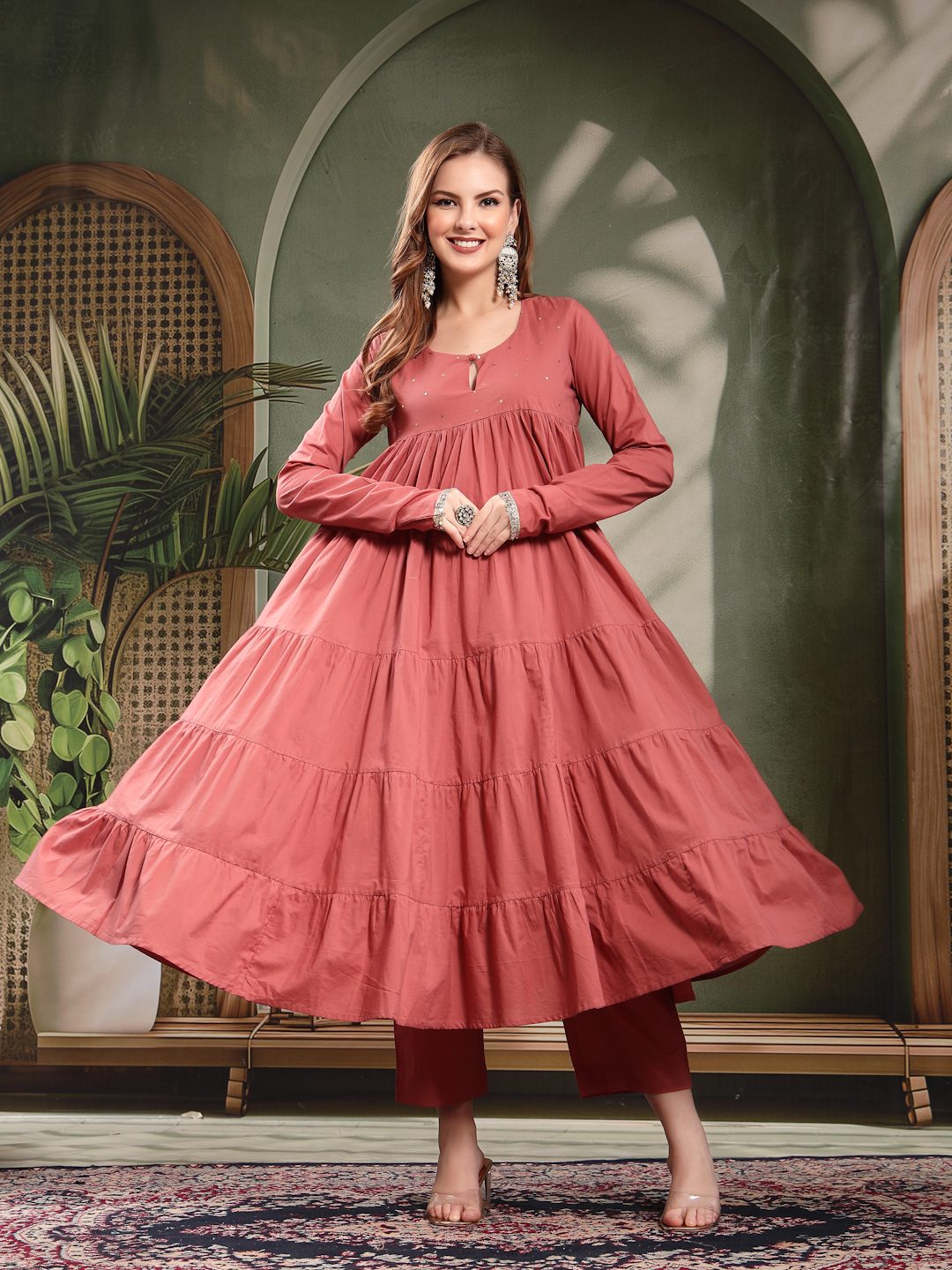 Pure Cotton Traditional Cotton Kurta Pant Dupatta Set For Women