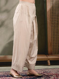 Oversized Embroidered Yoke Cotton Kurta Salwar Set For Women