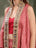 Pink Mirror Work Three-Piece Cotton Co-Ord Set For Women