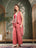 Pink Mirror Work Three-Piece Cotton Co-Ord Set For Women