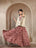 Statement Mirror Work Cape & Skirt Co-Ord Set For Women