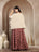 Statement Mirror Work Cape & Skirt Co-Ord Set For Women