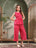 Red Polka Cotton Co-Ord Set For Women