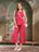 Red Polka Cotton Co-Ord Set For Women