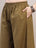Olive Cotton Palazzo Pants for Women - view 3