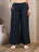 Navy Cotton Palazzo Pants for Women - view 5