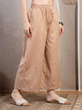 Peach Cotton Palazzo Pants for Women - view 5