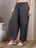Charcoal Cotton Palazzo Pants for Women - view 2