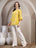 Yellow Cotton Kurta Tunic for Women - view 7