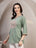 Sage Green Embroidered Short Kurti for Women - view 2