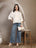 White Dolman Sleeve Shirt for Women - view 7