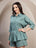 Teal Striped Cotton Co-Ord Set for Women - view 2