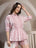 White Pink Chevron Cotton Co-Ord Set for Women - view 7